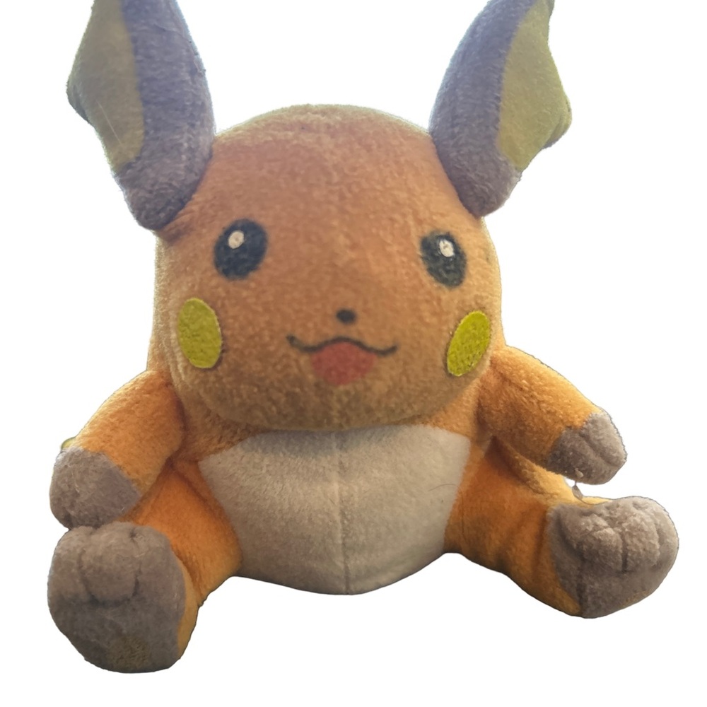 Y2K Pokemon RAICHU Plush Toy Hasbro 1999 Beanie Nintendo Rare Original - Picture 2 of 4